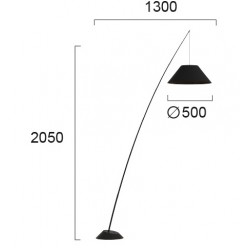 Φωτιστικό Δαπέδου Υποστήλιο Μαύρο 200cm 1x E27 60W max ROD- Viokef