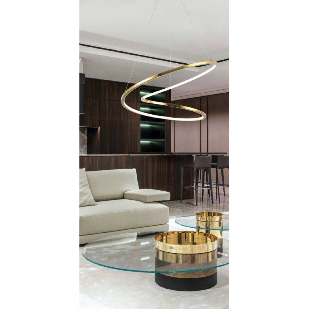 LED Κρεμαστό Φωτιστικό Χρυσό 41W SATELLITE - VIOKEF