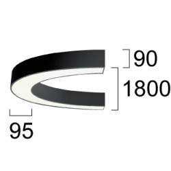 LED Φωτιστικό Οροφής D:1800 73W SEMI VIOKEF