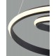 LED Κρεμαστό Φωτιστικό Μεταλλικό Μαύρο με Ακρυλικό 30W SIGMA VIOKEF