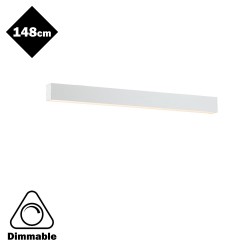 LED Γραμμικό Φωτιστικό Τοίχου Σε Λευκό Χρώμα 60W 1480x55mm DIMMABLE - STATION VIOKEF