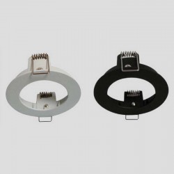 Βάση Σταθερή Στρογγυλή Σε Λευκό ή Μαύρο Χρώμα -Απαιτείται LED Module - TOP-SPOT Viokef