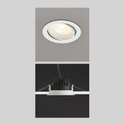 Βάση Adjustable Στρογγυλή Σε Λευκό ή Μαύρο Χρώμα -Απαιτείται LED Module - TOP-SPOT Viokef
