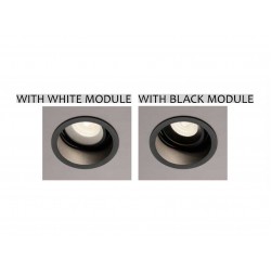 Βαθιά Adjustable Στρογγυλή Βάση Σε Μαύρο Χρώμα -Απαιτείται LED Module - TOP-SPOT Viokef