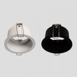 Βαθιά Adjustable Στρογγυλή Βάση Σε Λευκό ή Μαύρο Χρώμα -Απαιτείται LED Module - TOP-SPOT Viokef