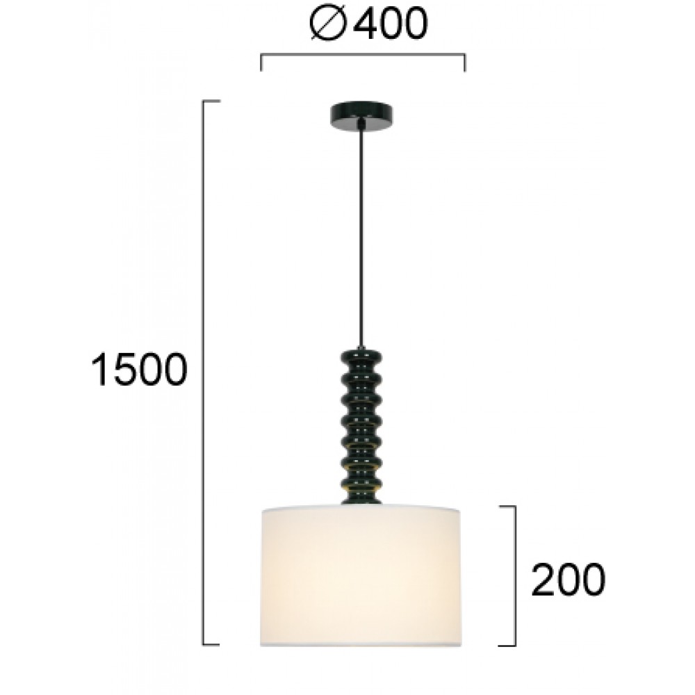 Κρεμαστί Φωτιστικό Μονόφωτο 1xE27 Viridi - Viokef