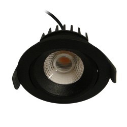 Βάση Adjustable Στρογγυλή Σε Μαύρο Χρώμα -Απαιτείται LED Module - TOP-SPOT Viokef