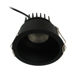 Βαθιά Adjustable Στρογγυλή Βάση Σε Μαύρο Χρώμα -Απαιτείται LED Module - TOP-SPOT Viokef