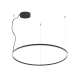 LED Κρεμαστό Γραμμικό Φωτιστικό Στρογγυλό Σε Μαύρο Χρώμα Ø90cm 3000K 48W VERDI VIOKEF