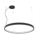 LED Κρεμαστό Γραμμικό Φωτιστικό Στρογγυλό Σε Μαύρο Χρώμα Ø120cm 63W VERDI VIOKEF