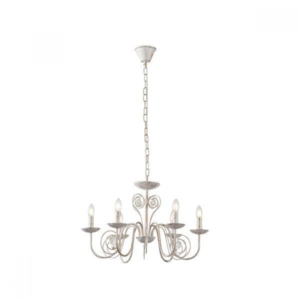 ΦΩΤΙΣΤΙΚΟ ΚΡΕΜΑΣΤΟ ΜΕΤΑΛΛΟ-ΔΙΑΦΑΝΕΣ ΓΥΑΛΙ 6ΦΩΤΟ 6XE27 Max 15w 340X640mm ARTE ILLUMINA KRISTALLO