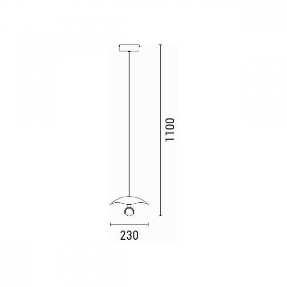 ΦΩΤΙΣΤΙΚΟ ΚΡΕΜΑΣΤΟ ΑΛΟΥΜΙΝΙO LED 8W 3000Κ 400Lm Φ230mm KOKKINO ARTE ILLUMINA ENIGMA