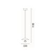 ΦΩΤΙΣΤΙΚΟ ΚΡΕΜΑΣΤΟ ΑΛΟΥΜΙΝΙO LED 8W 3000Κ 400Lm Φ230mm KOKKINO ARTE ILLUMINA ENIGMA