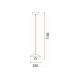 ΦΩΤΙΣΤΙΚΟ ΚΡΕΜΑΣΤΟ ΑΛΟΥΜΙΝΙΟ LED 8W 3000Κ 400Lm Φ230mm ΧΡΥΣΟ ARTE ILLUMINA ENIGMA