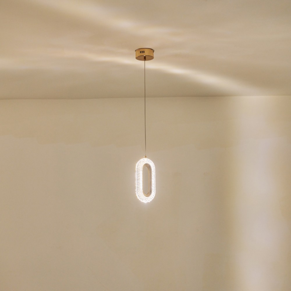 ΦΩΤΙΣΤΙΚΟ ΚΡΕΜΑΣΤΟ AΛΟΥΜΙΝΙΟ ΜΟΝΟΦΩΤΟ LED 9W 3000K 780Lm 120X1300mm POZ ΧΡΥΣΟ ARTE ILLUMINA KRIKO