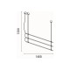 ΦΩΤΙΣΤΙΚΟ ΚΡΕΜΑΣΤΟ LED 3x20W 3000K 6100lm 1400X60X1200mm  ΜΕΤΑΛΛΟ  ΜΑΥΡΟ ARTE ILLUMINA LINEA - Όνομα μοντέλου:	LINEAΤάση Τροφοδοσίας (V):	220-240VΟνομαστική Ισχύς (W):	61WΈνταση Ρεύματος (Α):	1500mAΣυχνότητα Λειτουργίας (Hz):	50/60HzΤύπος Led:	SMD2835Θερμ