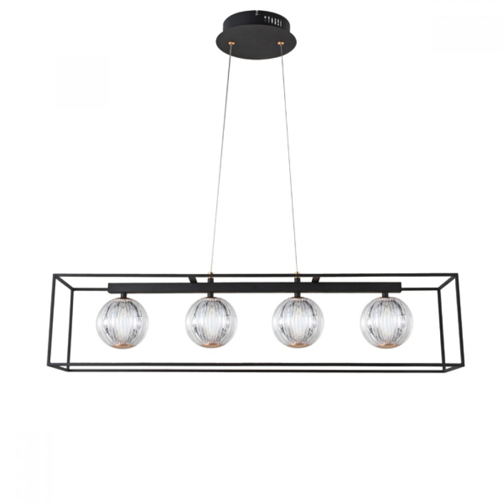 ΦΩΤΙΣΤΙΚΟ ΚΡΕΜΑΣΤΟ ΜΕΤΑΛΛΟ LED 14W 3000Κ 650Lm 80X1200mm ΜΑΥΡΟ ARTE ILLUMINA BOX