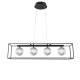 ΦΩΤΙΣΤΙΚΟ ΚΡΕΜΑΣΤΟ ΜΕΤΑΛΛΟ LED 14W 3000Κ 650Lm 80X1200mm ΜΑΥΡΟ ARTE ILLUMINA BOX
