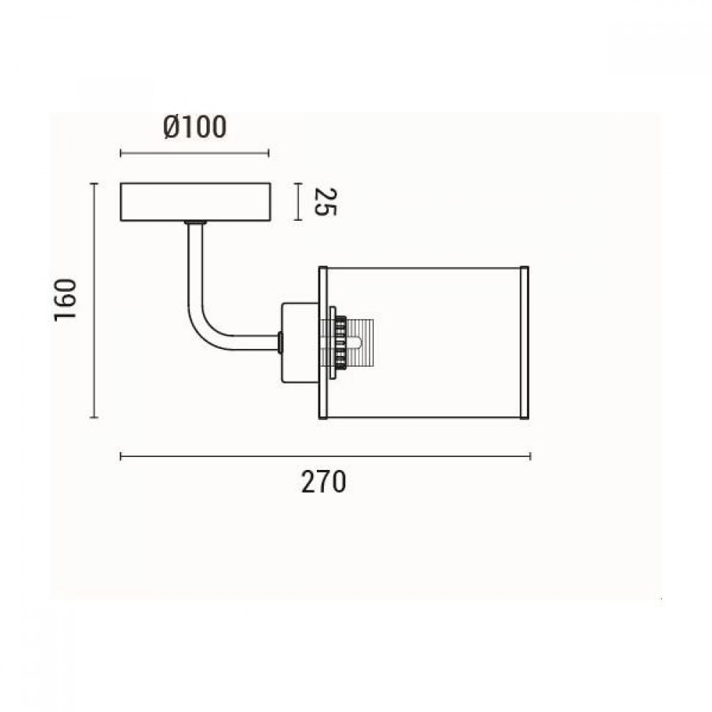 ΑΠΛΙΚΑ ΤΟΙΧΟΥ ΜΕΤΑΛΛΟ-ΓΥΑΛΙ 1ΧE27 MAX 40W 160X100X270mm ΑΣΗΜΙ ARTE ILLUMINA MARBELINE