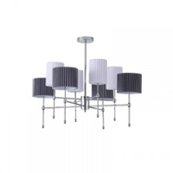 ΦΩΤΙΣΤΙΚΟ ΚΡΕΜΑΣΤΟ ΥΦΑΣΜΑ 8ΦΩΤΟ 8XE14 Max 8W Φ840X640mm ΛΕΥΚΟ-ΜΑΥΡΟ ARTE ILLUMINA VELI