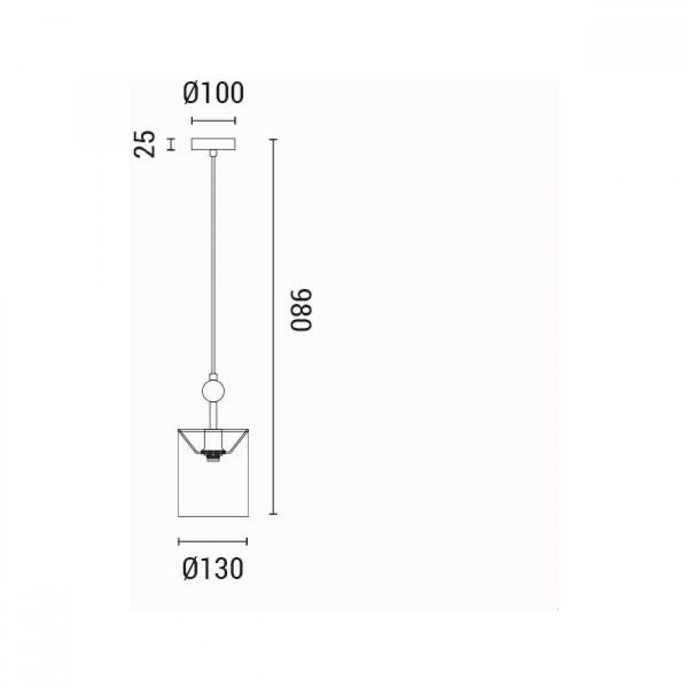 ΚΡΕΜΑΣΤΟ ΦΩΤΙΣΤΙΚΟ ΥΦΑΣΜΑ  1ΧΕ14 ΜΑΧ 15W Φ130X980mm RTE ILLUMINA VERONA
