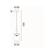 ΚΡΕΜΑΣΤΟ ΦΩΤΙΣΤΙΚΟ ΥΦΑΣΜΑ  1ΧΕ14 ΜΑΧ 15W Φ130X980mm RTE ILLUMINA VERONA