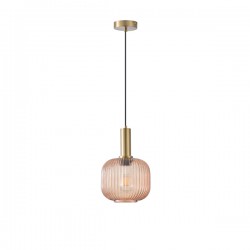 ΦΩΤΙΣΤΙΚΟ ΚΡΕΜΑΣΤΟ ΑΝΑΓΛΥΦΟ ΓΥΑΛΙ 1XΕ27 MAX 15W 200X180X1200mm ΜΕΛΙ ARTE ILLUMINA TOPAZ