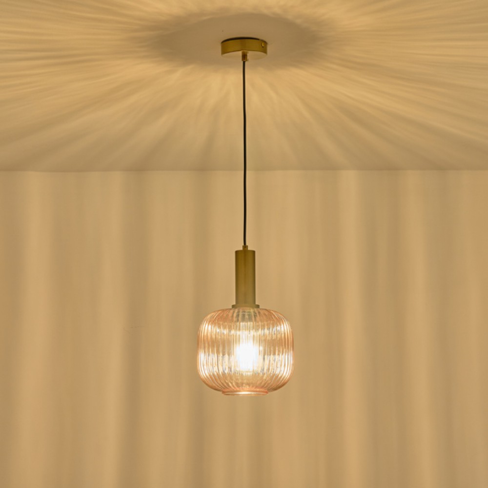 ΦΩΤΙΣΤΙΚΟ ΚΡΕΜΑΣΤΟ ΑΝΑΓΛΥΦΟ ΓΥΑΛΙ 1XΕ27 MAX 15W 200X180X1200mm ΜΕΛΙ ARTE ILLUMINA TOPAZ