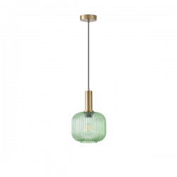 ΦΩΤΙΣΤΙΚΟ ΚΡΕΜΑΣΤΟ ΑΝΑΓΛΥΦΟ ΓΥΑΛΙ 1XΕ27 MAX 15W 200X180X1200mm ΠΡΑΣΙΝΟ ARTE ILLUMINA TOPAZ