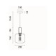 ΦΩΤΙΣΤΙΚΟ ΚΡΕΜΑΣΤΟ ΑΝΑΓΛΥΦΟ ΓΥΑΛΙ 1XΕ27 MAX 15W 200X180X1200mm ΠΡΑΣΙΝΟ ARTE ILLUMINA TOPAZ