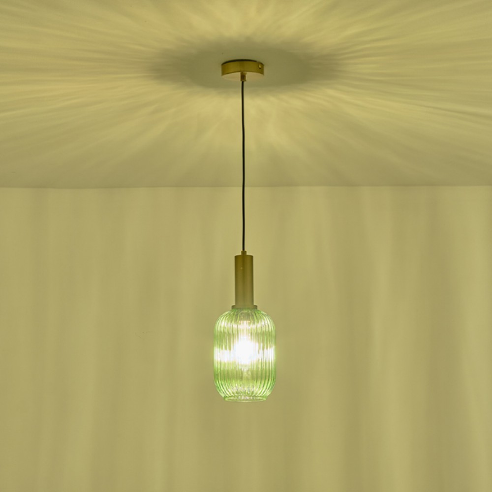 ΦΩΤΙΣΤΙΚΟ ΚΡΕΜΑΣΤΟ ΑΝΑΓΛΥΦΟ ΓΥΑΛΙ 1XΕ27 MAX 15W 130X200X1200mm ΠΡΑΣΙΝΟ ARTE ILLUMINA TOPAZ