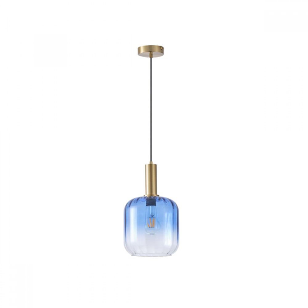ΦΩΤΙΣΤΙΚΟ ΚΡΕΜΑΣΤΟ ΑΝΑΓΛΥΦΟ ΓΥΑΛΙ 1XΕ27MAX 15W 200X210mmX160cm ΜΠΛΕ ARTE ILLUMINA TOPAZ