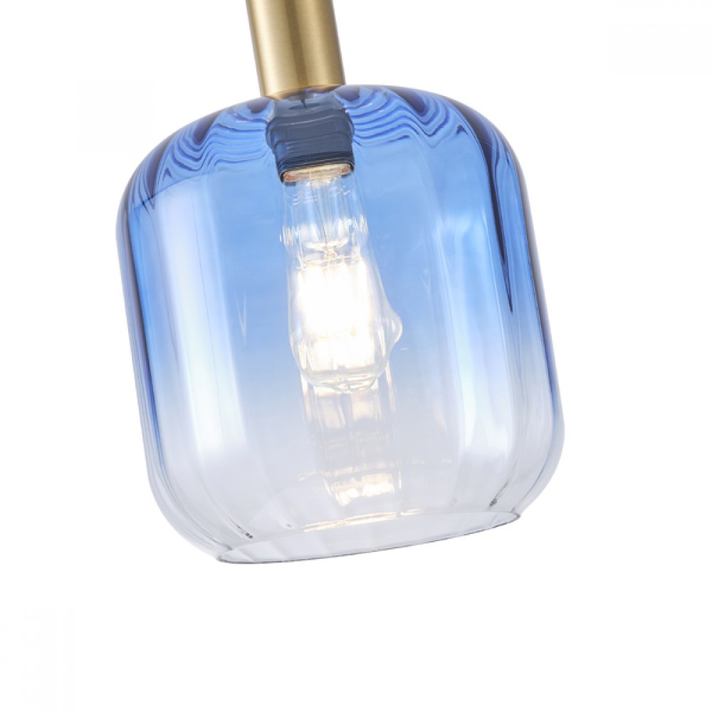 ΦΩΤΙΣΤΙΚΟ ΚΡΕΜΑΣΤΟ ΑΝΑΓΛΥΦΟ ΓΥΑΛΙ 1XΕ27MAX 15W 200X210mmX160cm ΜΠΛΕ ARTE ILLUMINA TOPAZ