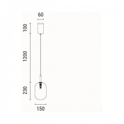 ΦΩΤΙΣΤΙΚΟ ΚΡΕΜΑΣΤΟ ΓΥΑΛΙ 1XE27 Max 15w 150X230mm ΚΟΝΙΑΚ ARTE ILLUMINA CANDY