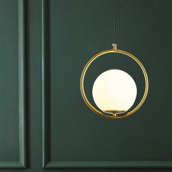 ΦΩΤΙΣΤΙΚΟ ΚΡΕΜΑΣΤΟ ΓΥΑΛΙ ΜΟΝΟΦΩΤΟ 1XE27 Φ25*H25CM ΧΡΥΣΟ ARTE ILLUMINA
