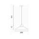 ΦΩΤΙΣΤΙΚΟ ΚΡΕΜΑΣΤΟ ΜΟΝΟΦΩΤΟ 1XΕ27 MAX 15W 360X1150mm ΓΥΑΛΙΣΤΕΡΟ ΣΚΟΥΡΟ KOKKINO ARTE ILLUMINA NELI