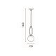 ΦΩΤΙΣΤΙΚΟ ΚΡΕΜΑΣΤΟ ΓΥΑΛΙ 1XE27 Max15w 150X150X1430mm ΛΕΥΚΟ ARTE ILLUMINA ORBA