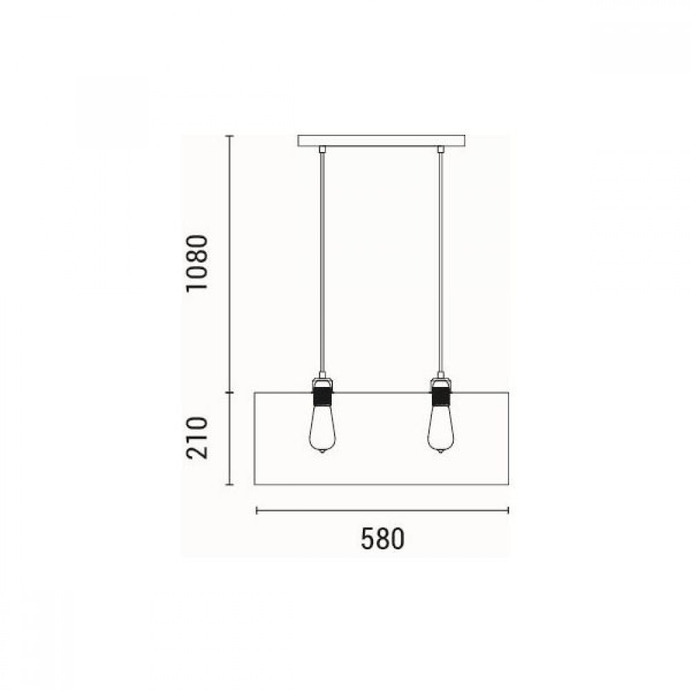 ΦΩΤΙΣΤΙΚΟ ΚΡΕΜΑΣΤΟ PAMPAS 1XE27 Max 15w 200X1290mm ARTE ILLUMINA AENON