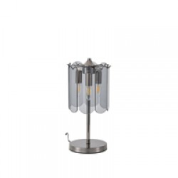 ΦΩΤΙΣΤΙΚΟ ΕΠΙΤΡΑΠΕΖΙΟ ΓΥΑΛΙ 3XE14 MAX 8W Φ200Χ430mm ΜΑΥΡΟ ARTE ILLUMINA MIRA