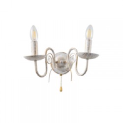 ΑΠΛΙΚΑ ΤΟΙΧΟΥ ΜΕΤΑΛΛΙΚΗ 2XE27 Max 15w 210X300mm ΔΙΑΦΑΝΕΣ ΓΥΑΛΙ ARTE ILLUMINA KRISTALLO
