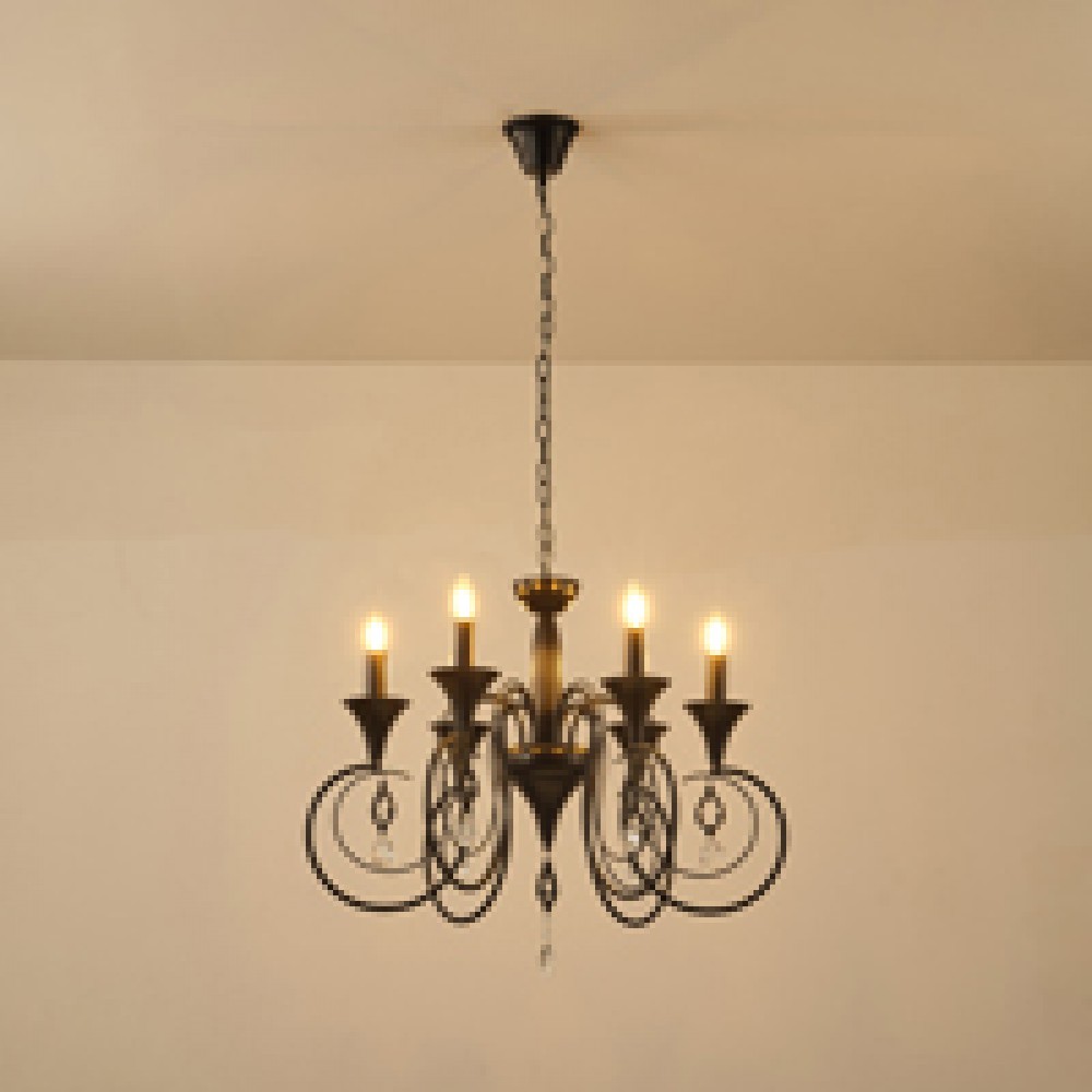 ΦΩΤΙΣΤΙΚΟ ΚΡΕΜΑΣΤΟ ΜΕΤΑΛΛΟ-ΔΙΑΦΑΝΕΣ ΓΥΑΛΙ 6ΦΩΤΟ 6XE27 Max 15w 500X720mm ARTE ILLUMINA KRISTALLO