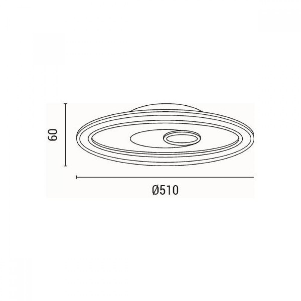 ΠΛΑΦΟΝΙΕΡΑ LED 60W 3840Lm 3000K Φ50 3CCT 3000-4000-6500K 510x60mm ΛΕΥΚΟ ARTE ILLUMINA MOTIVO