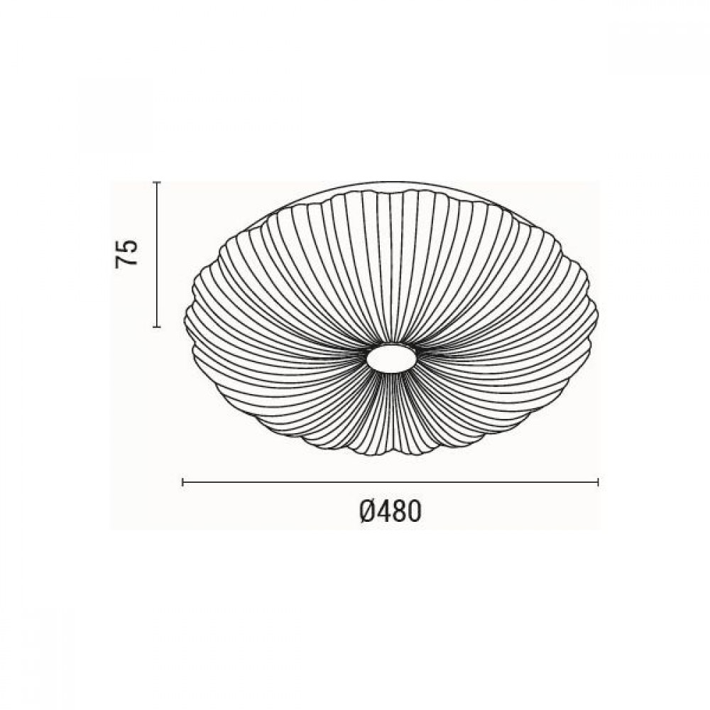 ΠΛΑΦΟΝΙΕΡΑ ΠΛΑΣΤΙΚΗ LED 60W 4680Lm 3CCT(3000-4000-6000K) Φ480x75mm ΛΕΥΚΟ ARTE ILLUMINA MOTIVO