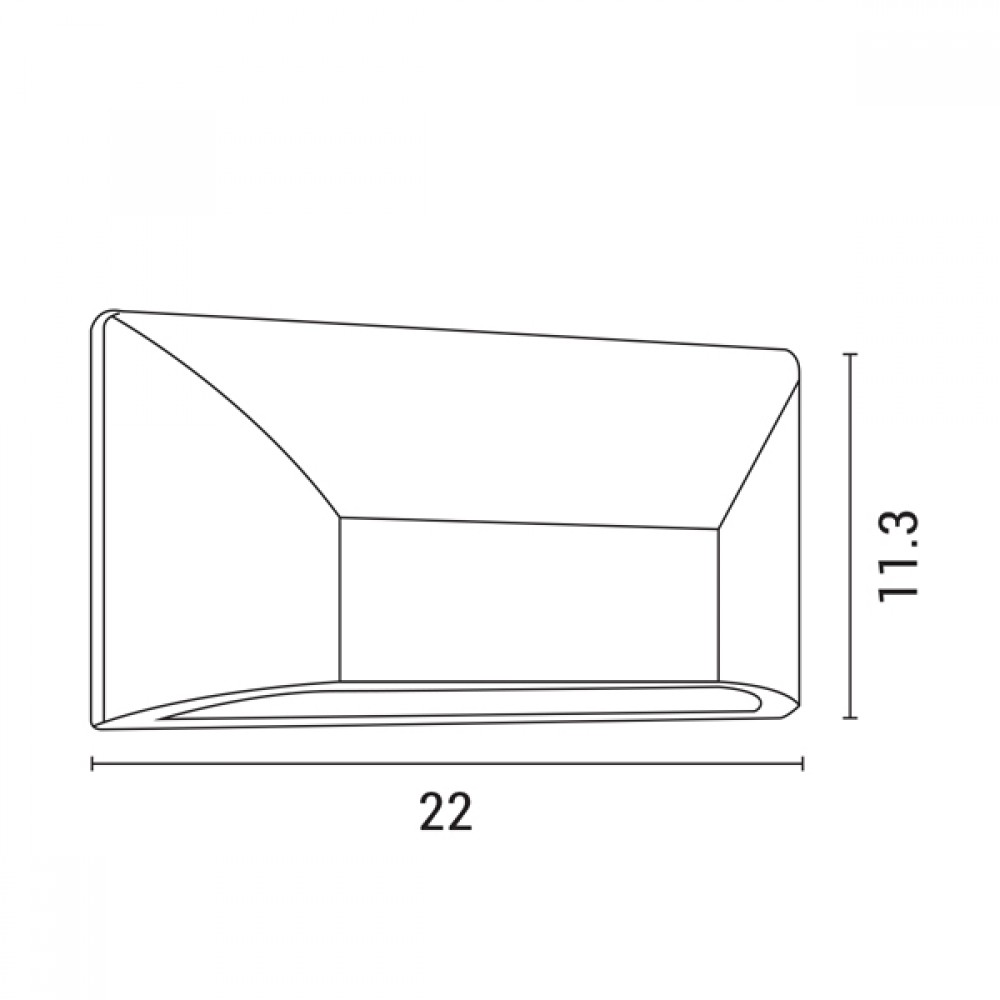 ΑΠΛΙΚΑ ΤΟΙΧΟΥ LED SLIM 6W IP65 220-240V 4000K 220X51X113mm ΛΕΥΚΟ PRO ARTE ILLUMINA