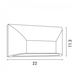 ΑΠΛΙΚΑ ΤΟΙΧΟΥ LED SLIM 6W IP65 220-240V 4000K 220X51X113mm ΛΕΥΚΟ PRO ARTE ILLUMINA