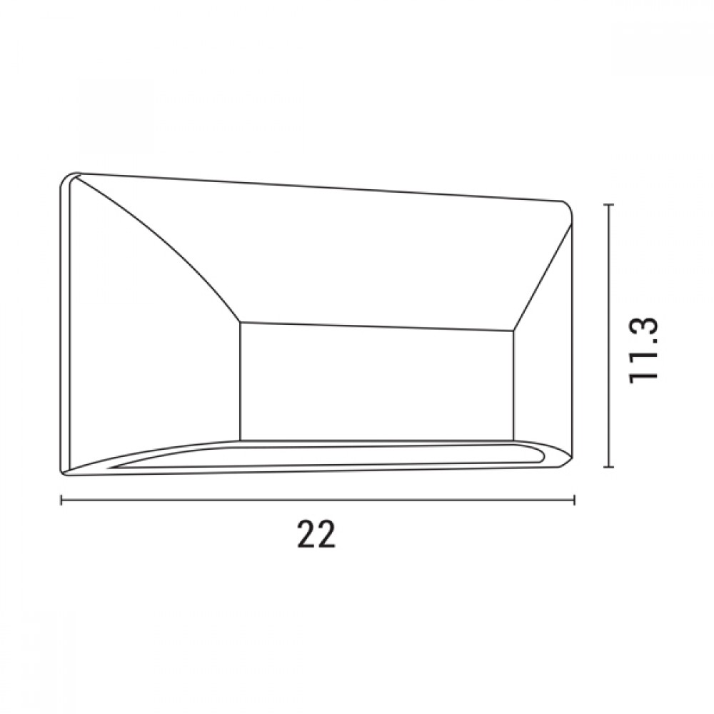 ΑΠΛΙΚΑ ΤΟΙΧΟΥ LED SLIM 6W IP65 220-240V 4000K 220X51X113mm ΓΚΡΙ PRO ARTE ILLUMINA