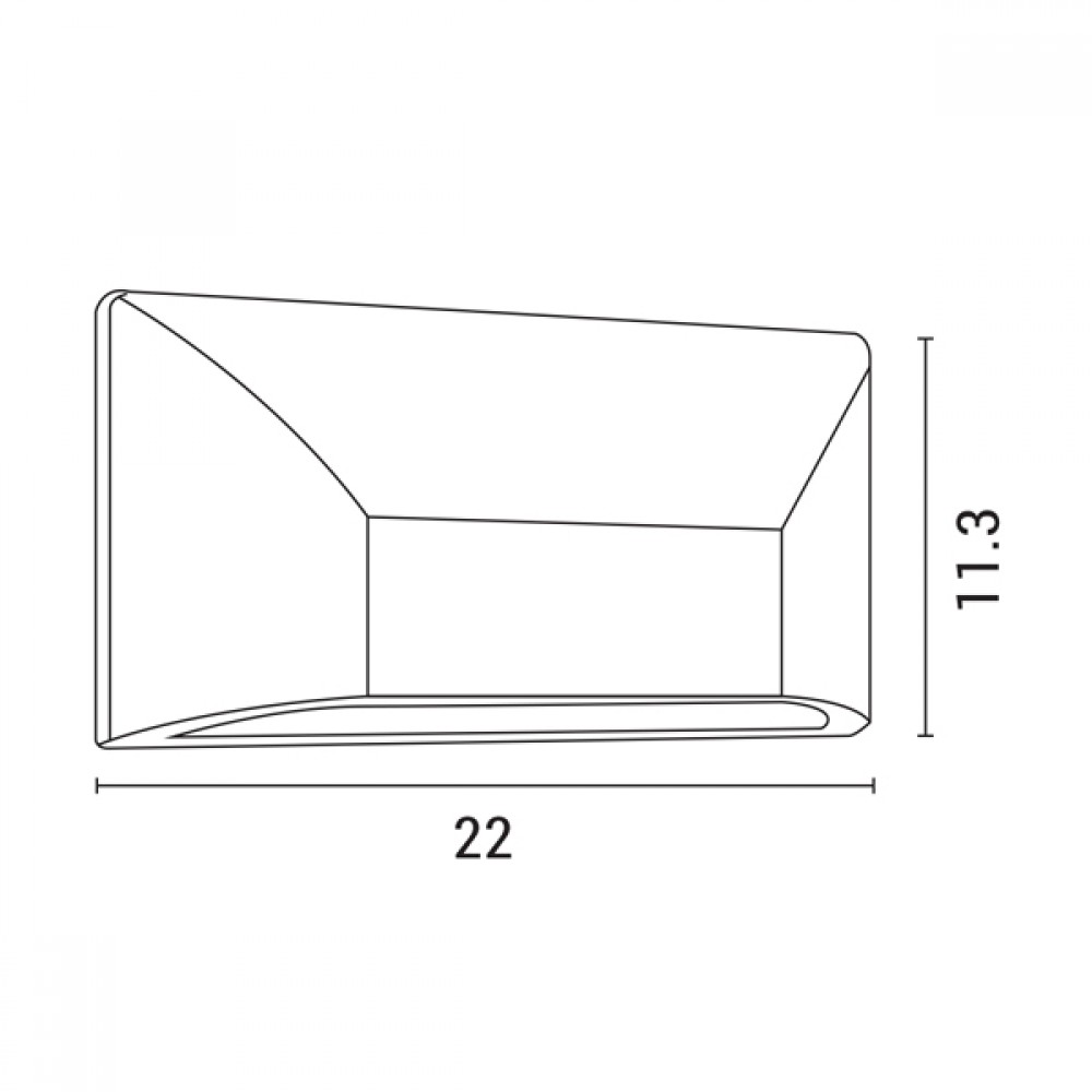 ΑΠΛΙΚΑ ΤΟΙΧΟΥ LED SLIM 6W IP65 220-240V 4000K 220X51X113mm ΓΡΑΦΙΤΗΣ PRO ARTE ILLUMINA