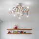Mεταλλική Πλαφονιέρα Πολύχρωμη 8xE14 Multiflex pl8 - IDEAL LUX - Φωτιστικό οροφής με κομψό σχεδιασμό κατασκευασμένο από μεταλλική βάση σε λευκό ματ χρώμα και οκτώ εύκαμπτους βραχίονες καλυμμένους με καουτσούκ σε διάφορα χρώματα, που θα αποδώσουν μια μοντέ