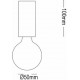 Petit pl1 Μονό Σποτ με Ντουί E27 σε Μαύρο Χρώμα  Ideal Lux