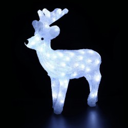 Ακρυλικός Τάρανδος, 80 Λευκά LED, Ύψους 49εκ, IP44 ACA
